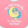 thumbnail image 4 of Inktastic Gigi Loves Me to the Moon and Back Boys or Girls Baby Bib, 4 of 4