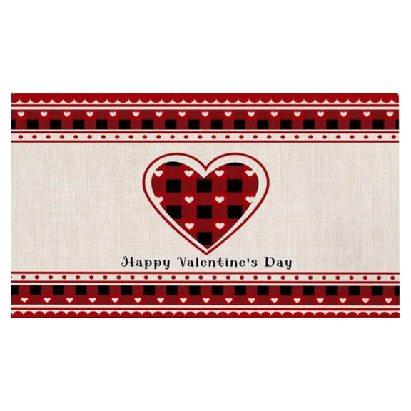 Dvumao Valentine's Day Doormats Welcome Outdoor Porch Door Mat Loves Romantic Holiday Decoration Mat Non Slip Floor Rugs for Porch Entryway Indoor Outdoor