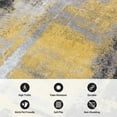 thumbnail image 6 of World Rug Gallery Modern Watercolor Abstract Design Area Rug - YELLOW 2'x3', 6 of 8