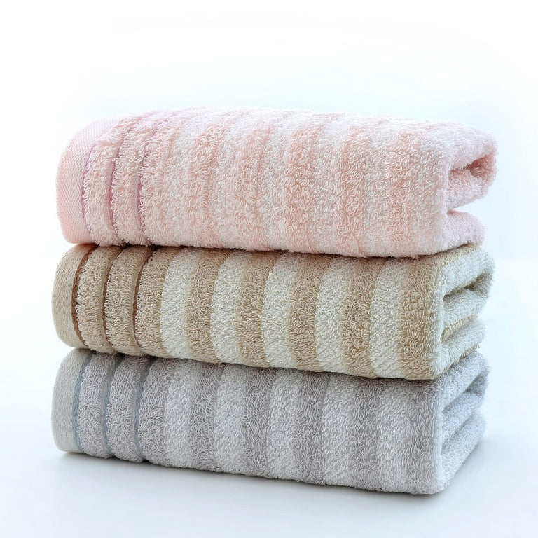 Hand Towels for Bathroom - 100% Cotton Soft Highly Absorbent Hand Towel Set  (Pink,Beige,Gray) 