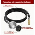 thumbnail image 2 of 6FT Propane Adapter Hose for Blackstone, Propane Hose with Regulator for Blackstone 17 & 22 Inch Tabletop Griddle, Gas Conversion Kit for Blackstone Connector to 5-40lb Propane Tank, 2 of 6
