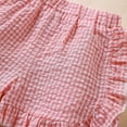 thumbnail image 5 of Povozer Baby Bloomers for Boys Girls Cotton Linen Shorts Toddler Baby Boy Girl Shorts Solid Color Cotton Shorts Waist Jogger Shorts Pants Athletic Shorts Girls for 18-24 Months,Pink, 5 of 9