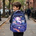 thumbnail image 4 of Jeiento Axolotl Backpack for Girls 7-8 Years Old 17 Inch Starry Sky School Backpacks Portable Handle Bookbags for Big Girls Back to School Gifts Casual Daypack, 4 of 7
