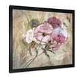 thumbnail image 2 of Designart 'Iris Bouquet Floral Design With Peacock Feather' Traditional Framed Art Print, 2 of 4