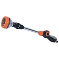 Watering Wand, Alloy Garden Hose Wand with 8 Spray Patterns, 19inch