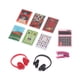 thumbnail image 1 of Juego de libros para casa de muñecas, auriculares, biblioteca, manualidades, rellenos para estanterías, accesorios de decoración para casa de muñecas,, 1 of 9