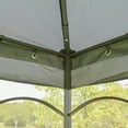 thumbnail image 3 of GVN Patio Garden Pergola, Pergola Canopy,10' x 10' Double Roof Outdoor Gazebo Canopy Shelter with Netting, Gray, 3 of 11