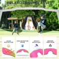 thumbnail image 6 of KAPVOE Kids Baseball Glasses Polarized Sports Sunglasses Boys Girls Youth Cycling Shades Running Softball UV400 Age 6-14, 6 of 6