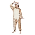thumbnail image 1 of pijamas enteros Mono de dormir de franela para mujer, jirafa de pijama de cuerpo completo de dibujos animados de unicornio Kigurumi, mono de vaca, para vacaciones de Navidad, 1 of 4