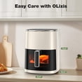 thumbnail image 3 of OLIXIS Air Fryer 6 Quart Capacity with Window Square Air Fryer 12-in-1 Air Fry, Roast, Reheat, Dehydrate, Bake, Steam with 400F, Beige, 3 of 5