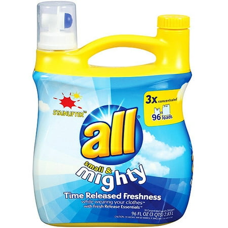 All 3X Small & Mighty Stainlifter Liquid Laundry Detergent, 96 oz