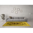thumbnail image 3 of Ahgly Company Indoor Square Oriental Yellow Industrial Area Rugs, 6' Square, 3 of 4
