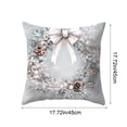 thumbnail image 3 of Christmas Holiday Pillow Cover Linen Decorative Throw Pillow Case for Sofa Couch Living Room Bedroom Seasonal Home Decor Festive Accent, 3 of 6