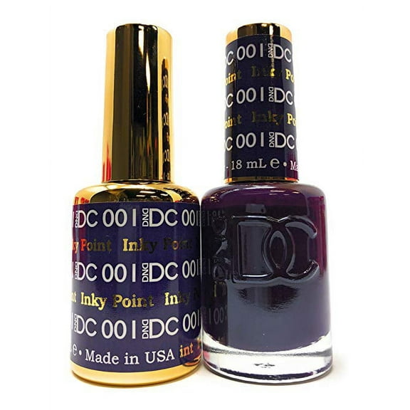DND - DC Duo Soak off Gel & Matching nail polish, #001 - Inky Point