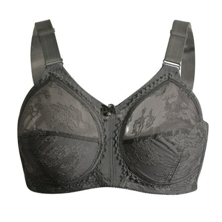 

VERUGU Lace Bra Women s Sexy Lace Transparent Underwear Without Steel Ring And Sponge Bras Black