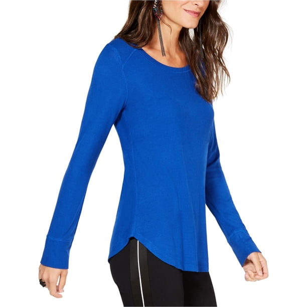 Playera básica acanalada I-N-C para Mujer Azul XS