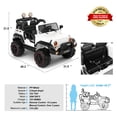thumbnail image 2 of JOYLDIAS 12V Kids Ride on Truck Car Toy w/ MP3, LED Light, RC, Cover (White), 2 of 8