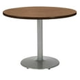 thumbnail image 2 of KFI Studios Mode 4' Round Counter Height Dining Table, River Cherry, Silver Base, 2 of 2