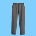 thumbnail image 3 of CPNG Boys Pure Cotton Dress Pants Straight Pants Elastic High Waist School Uniform Pants Classic Spring Autumn Uniform Pants(Dark Gray,13-14 Years), 3 of 3