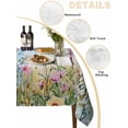 thumbnail image 3 of Spring Floral Tablecloth Rectangle Table Cloths 54x108, Waterproof Outdoor Table Cloth Covers Decorative Table Protector, Summer Botanical Hummingbird Washable Table Cover for Kitchen Dinning Party, 3 of 8