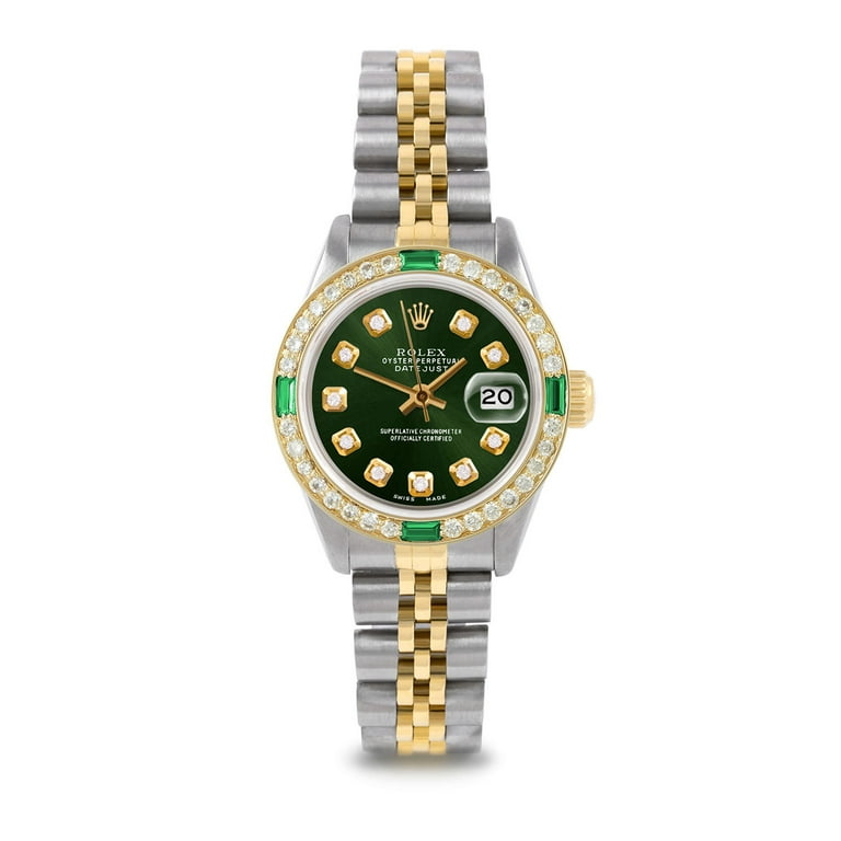 Rolex ladies green clearance dial