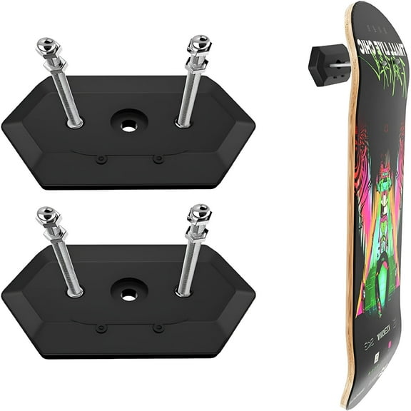 LAMIRO Skateboard Wall Mount Skateboard Hanger for Skateboard Deck Display and Storage,Floating Effect