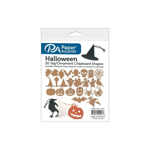 Paper Accents Chip Shape 50pc Ornaments Assorted Halloween