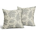 thumbnail image 4 of Grey Gray Fall Pillow Covers 16x16 Set of 2 Cream Maple Leaf Print Autumn Colored Harvest Decorative Outdoor Pillowcases Farmhouse Seasonal Throw Cushion Case Decor for Home Couch Sofa Bed, 4 of 6