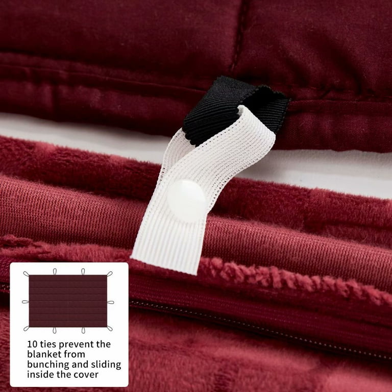 MerryLife Weighted Blanket Cover 60 X 80 Queen Size Heavy Blanket Cover Burgundy Walmart
