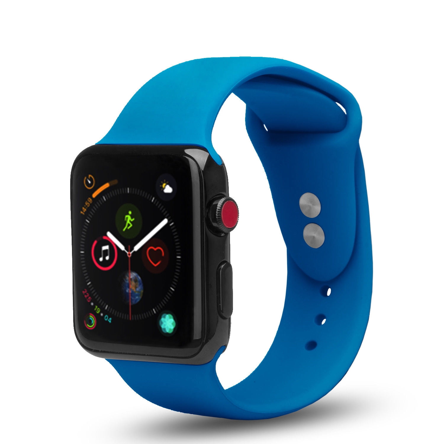 Almindelig Intuition Hest Apple Watch Soft Silicone Bands 42mm/44mm, Dual Locking Stud Wristband for iWatch  Apple Watch Series 1/2/3/4/Nike+ - Dark Blue - Walmart.com