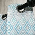thumbnail image 4 of Ambesonne Ikat Grommet Curtain, Aztec Peruvian Culture, 50" x 54", Grey White Sky Blue, 4 of 6