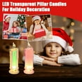 thumbnail image 3 of Led Transparent Pillar Flameless Candles, Holiday Decoration Candles For Indoor Outdoor, Battery Powered With Steady Warm Glow Light, No Open Flame Safe Design, 3 of 5
