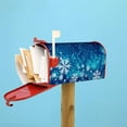 thumbnail image 2 of Mailbox Covers Magnetic Standard Size Waterproof Christmas Snowflakes Winter Mailbox Wraps Post Letter Box for Courtyard Garden Yard Fence Decor 21x18 in, 2 of 6