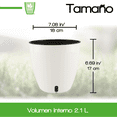 thumbnail image 4 of Maceta autorregable Smart Garden AQ1817 Decorativa Redonda de 18cm de diámetro x 17cm de alto, 4 of 5