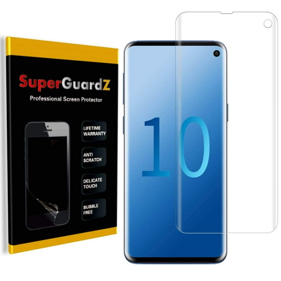 [3-Pack] For Samsung Galaxy S10 SuperGuardZ [FULL COVER] Screen Protector, HD Clear, Military Grade Film [WET Application]