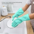 thumbnail image 4 of KAQ Reusable Rubber Cleaning Gloves: 4 Pairs Latex Free Non-Slip Household Kitchen Gloves for Washing Dishes, 4 of 7