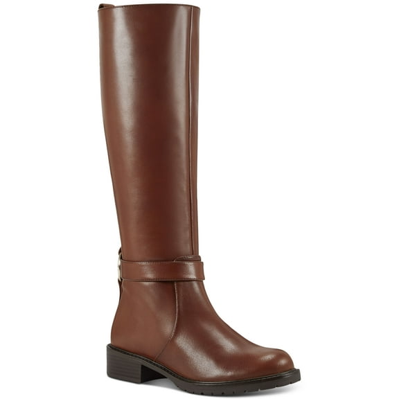 INC International Concepts Mireya Riding Boots Cognac Leather 5M