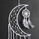 thumbnail image 3 of Atrapasueños blanco hecho a mano con diseño de luna con atrapasueños de plumas para colgar en la pared, decoración del hogar, 11 Feliz Sencillez, 3 of 4