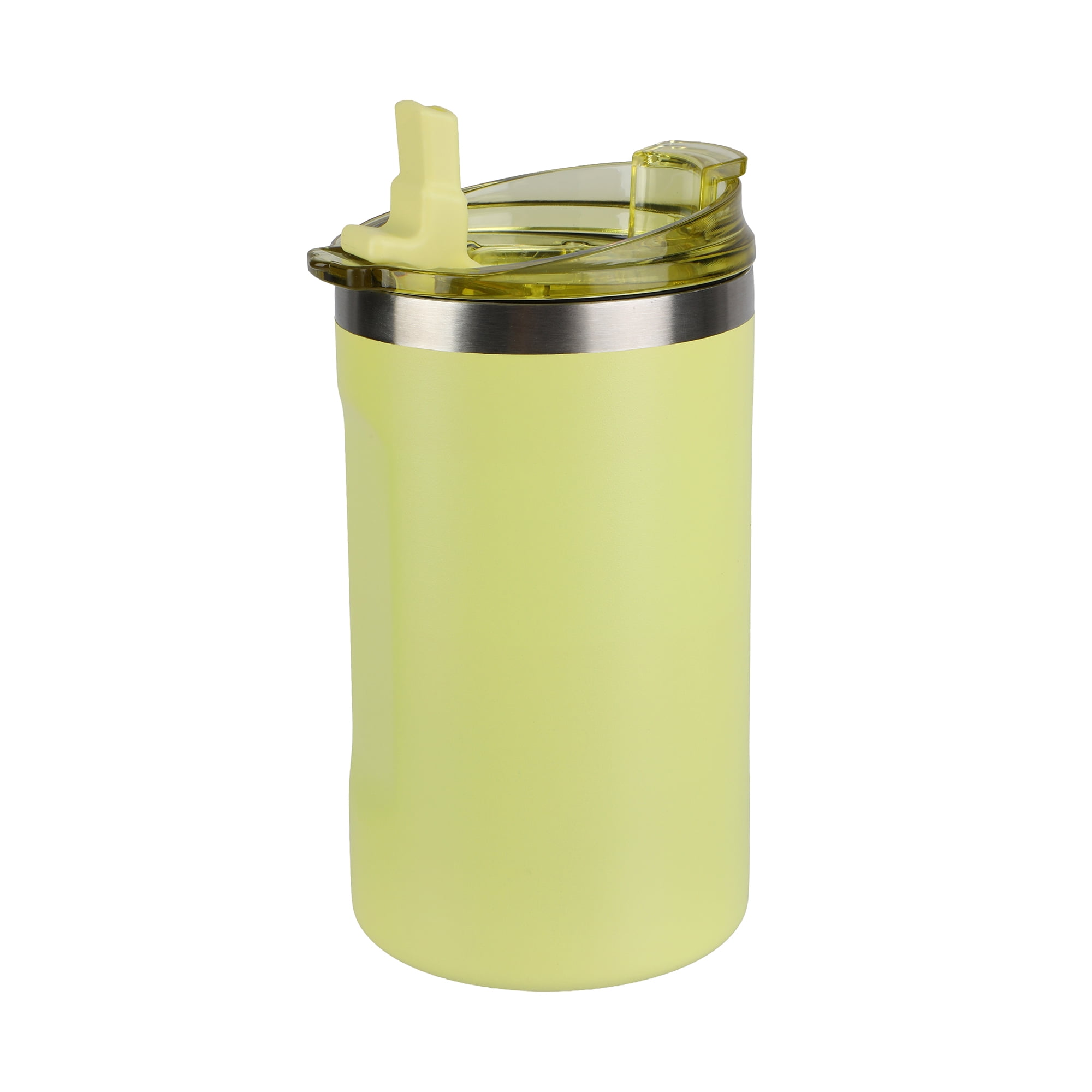 Ozark Trail 16oz Ceramic Lined Stainless Steel Can Tumbler with 2-in-1 Lid,  Yellow - Walmart.com