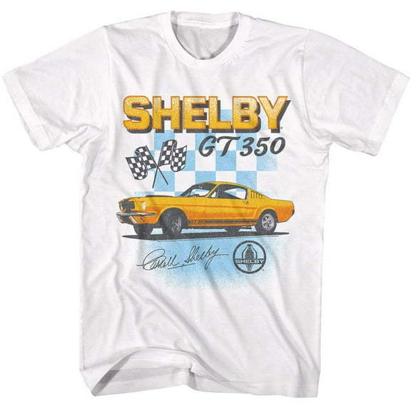 Shelby Carroll Shelby Motors Gt 350 White Adult T-Shirt