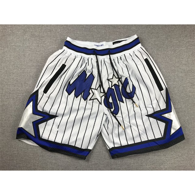Magic Retro Embroidered Zipper Pocket Shorts Basketball Shorts Embroidered Shorts