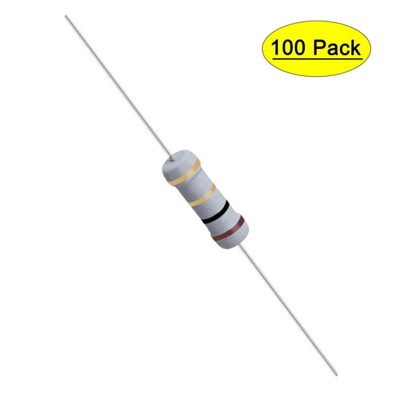 Uxcell 100Pcs 1W 1 Watt Metal Oxide Film Resistor Axile 1 Ohm ±5% Tolerance