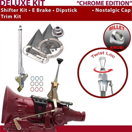 American Shifter TH200 Shifter Kit Chrome 6 in. E Brake Trim Kit Dipstick for EC783