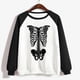 thumbnail image 5 of Sudadera Para Mujer Sudaderas Con Cuello Redondo Festival de Moda Esqueleto Impreso Blusa de Manga Larga Cuello Redondo Suéter Informal Tops Sudaderas Odeerbi  ODB132723, 5 of 6