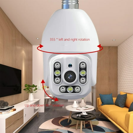 

Lwhmf Wireless WiFi Lamp Holder Bulb Type Surveillance Camera Outdoor Waterproof Dome Camera Mobile Phone Remote Lwhmf1361