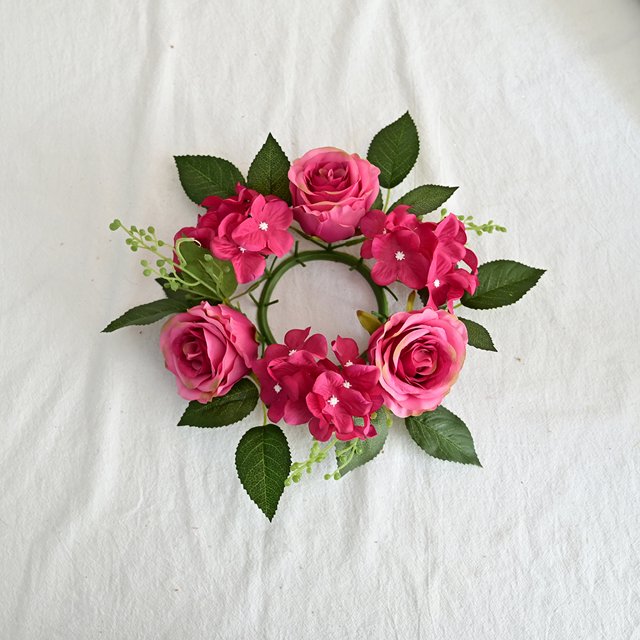 Guirnalda de candelabros de rosas de simulación de estilo europeo, decoración navideña, accesorios para ventanas, mesa de comedor, decoración de bodas, flores falsas