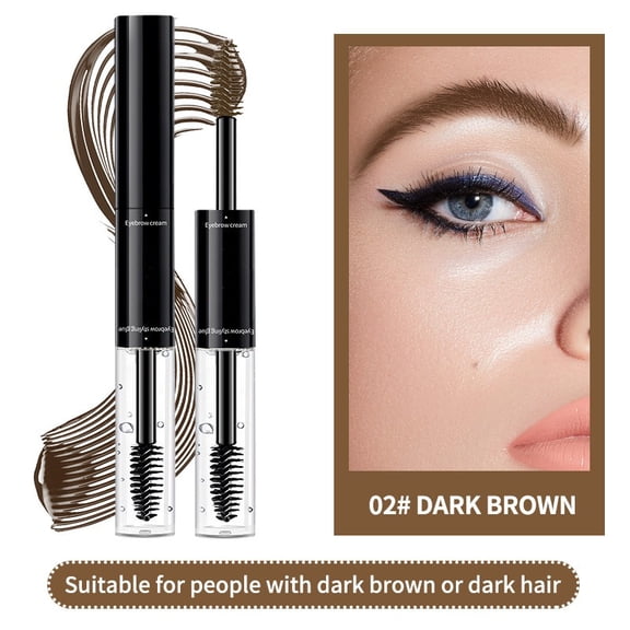 potrochi Double-Ended Tinted Eyebrow Gel, Waterproof, SmudgeProof Brow Glue with Brush, Quick-Drying, 24HR Brows Makeup for Natural Full Brows, 3D Eyebrow Mascara for Women (B)