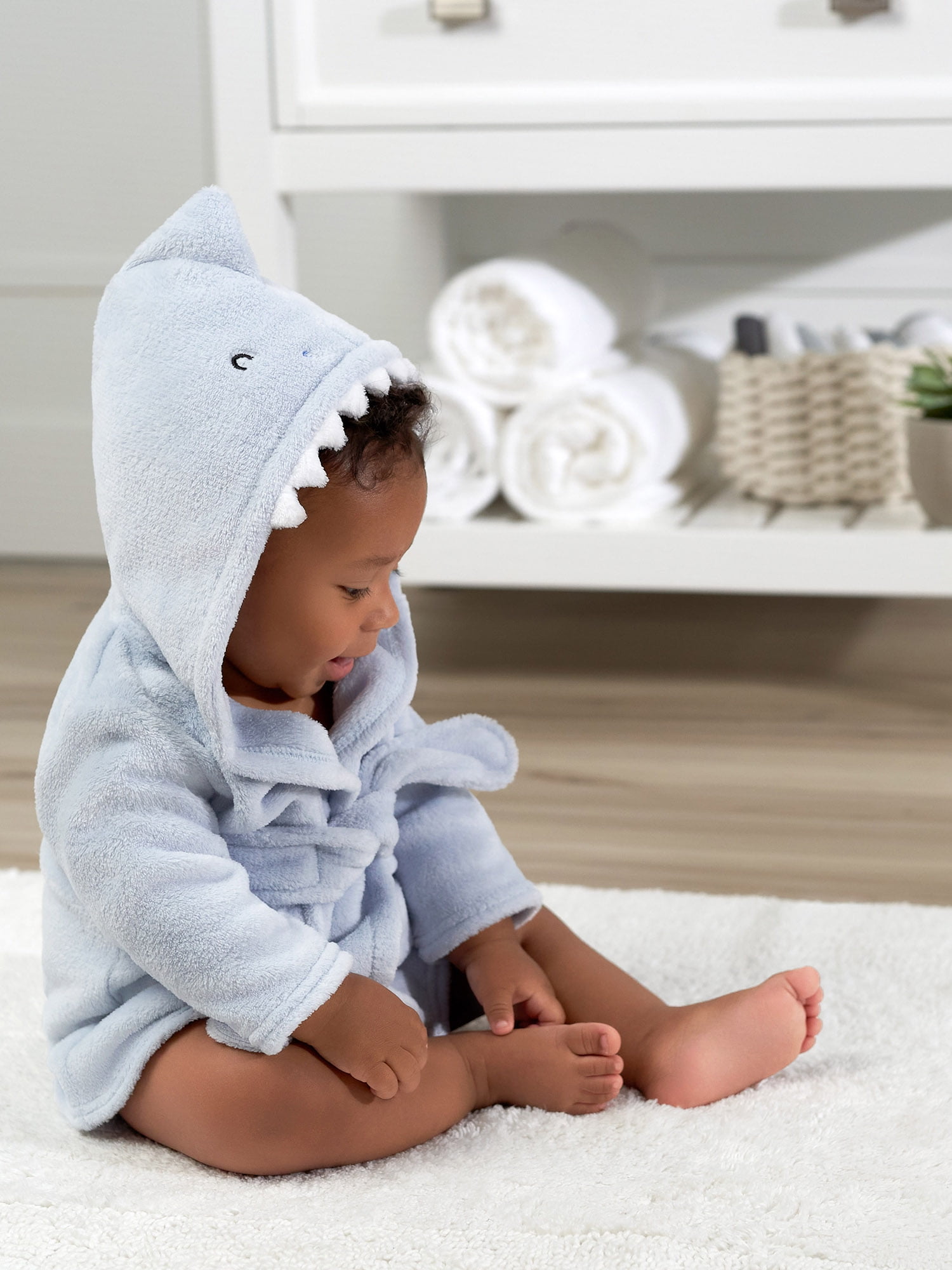 Gerber Baby Boy or Girl Unisex Hooded Bathrobe, Sizes Newborn-9M