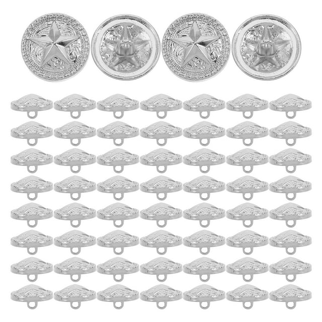 PTOOTP 100Pack Metal Star Buttons for Suits and Jackets Elegance Addition Five-Pointed Star