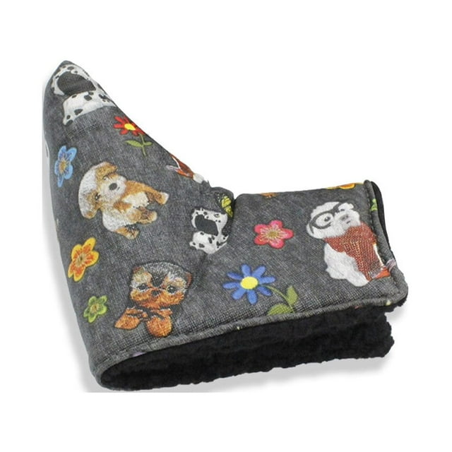 pitrice Golf Putter Head Cover Waterproof Headcover Cartoon Animal Shaped Protector Replacement Part Guard Covers Sporting Accessories Black
